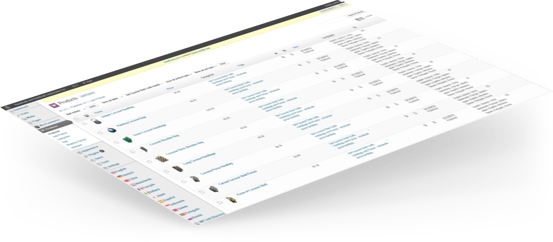 dashboard woocommerce wordpress