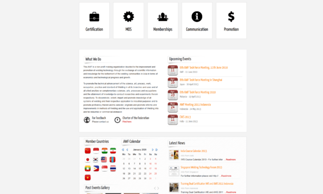 community website design awf