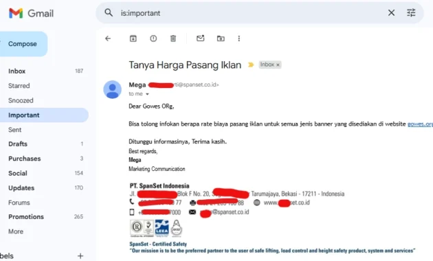 tanya harga pasang iklan